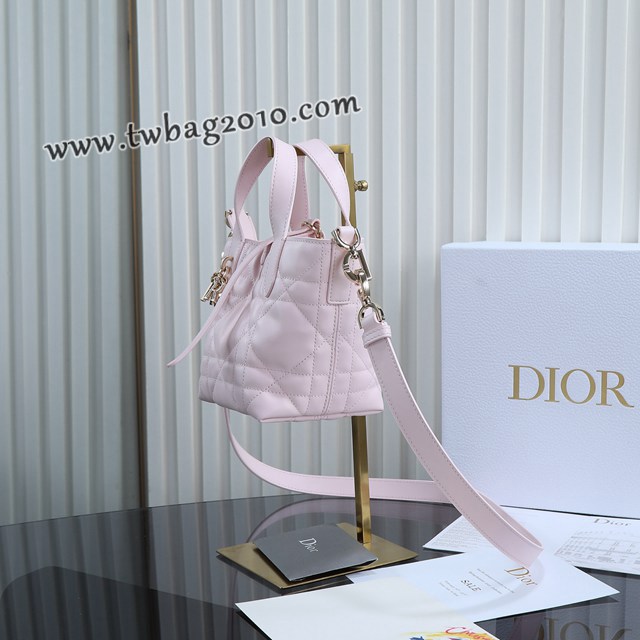 Dior专柜2025新款原厂皮手提包迪奥高仿原单粉色迷你toujours竖版手袋 djfk1841